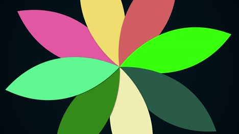el fondo moderno generado por computadora de una flor multicolor con pétalos. patrón colorido. renderización 3d