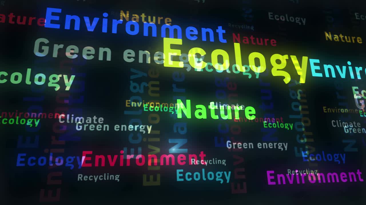 Ecology nature and environment text loop abstract concept