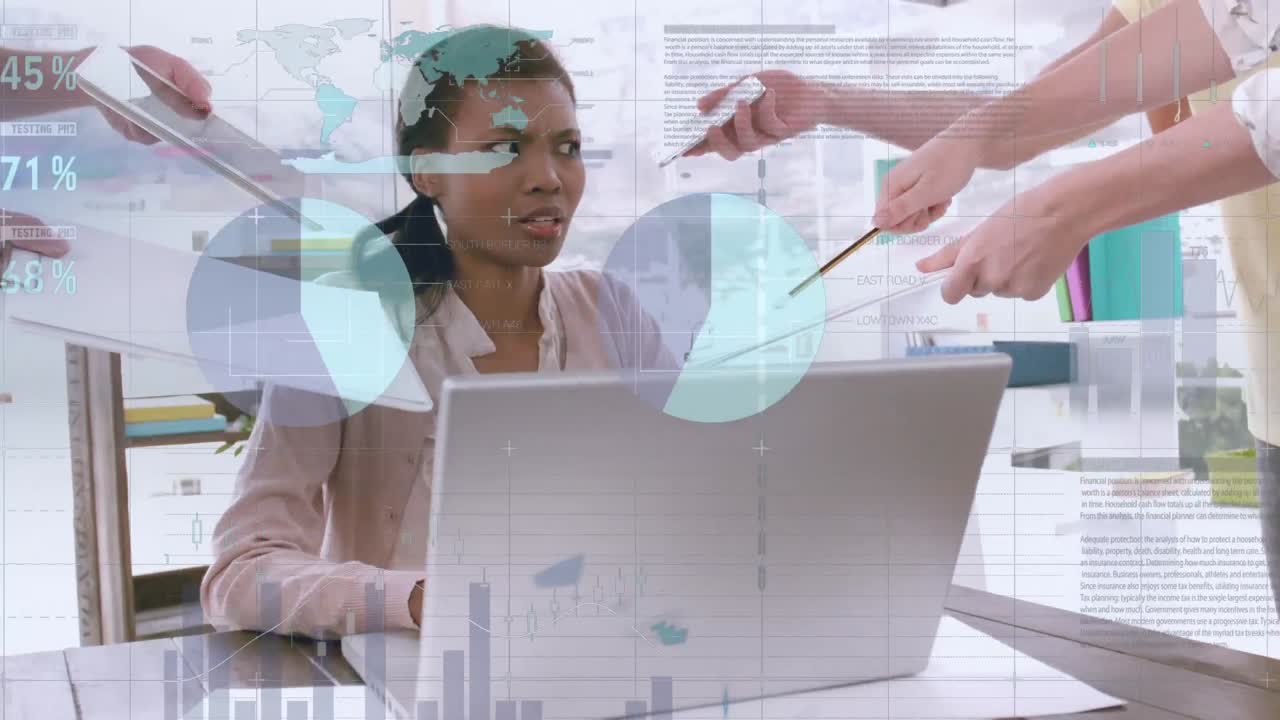 joven mujer de negocios estresada sosteniendo su cabeza