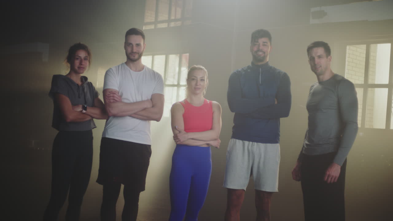 Fitness Group Portrait in a Gym