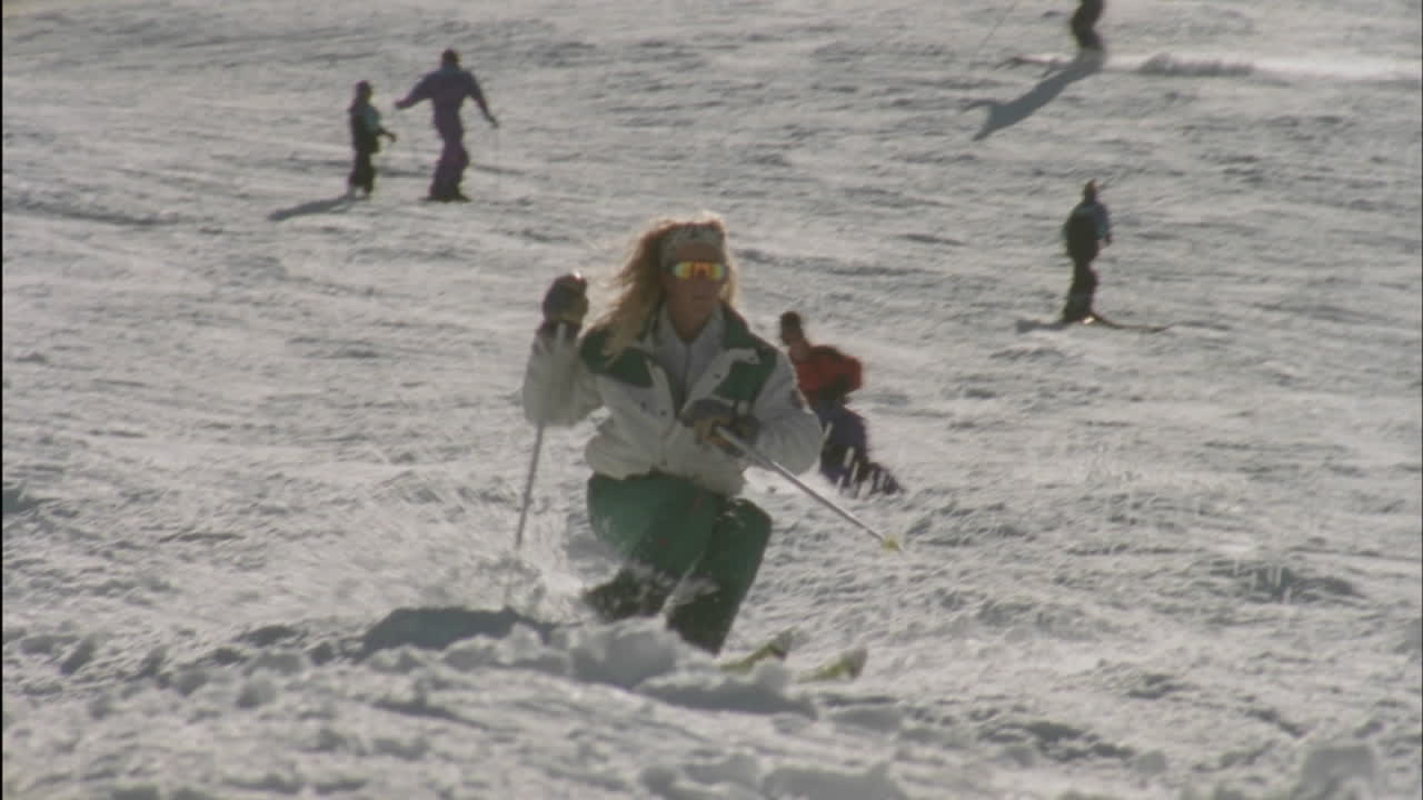 un grupo de esquiadores