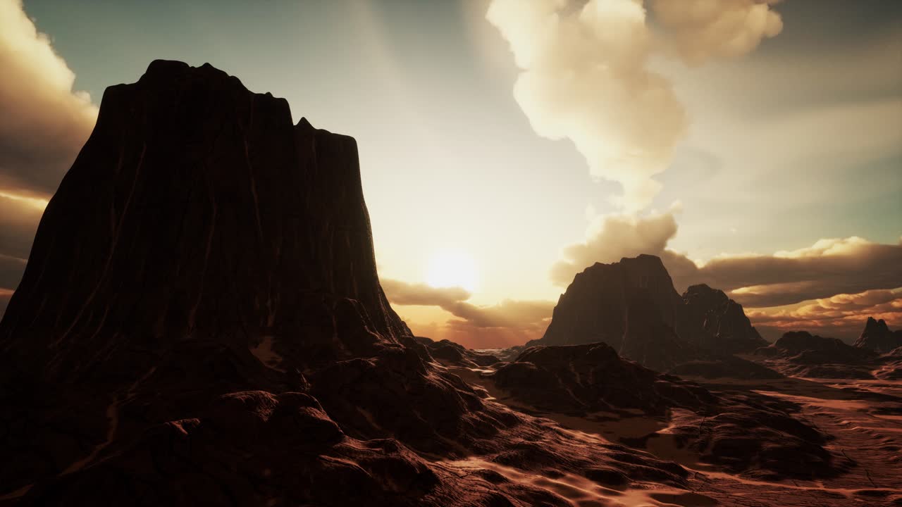 기념비 계곡의 유명한 일몰에서 놀라운 모래석 형성