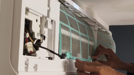 air conditioner maintenance and filter cleaning