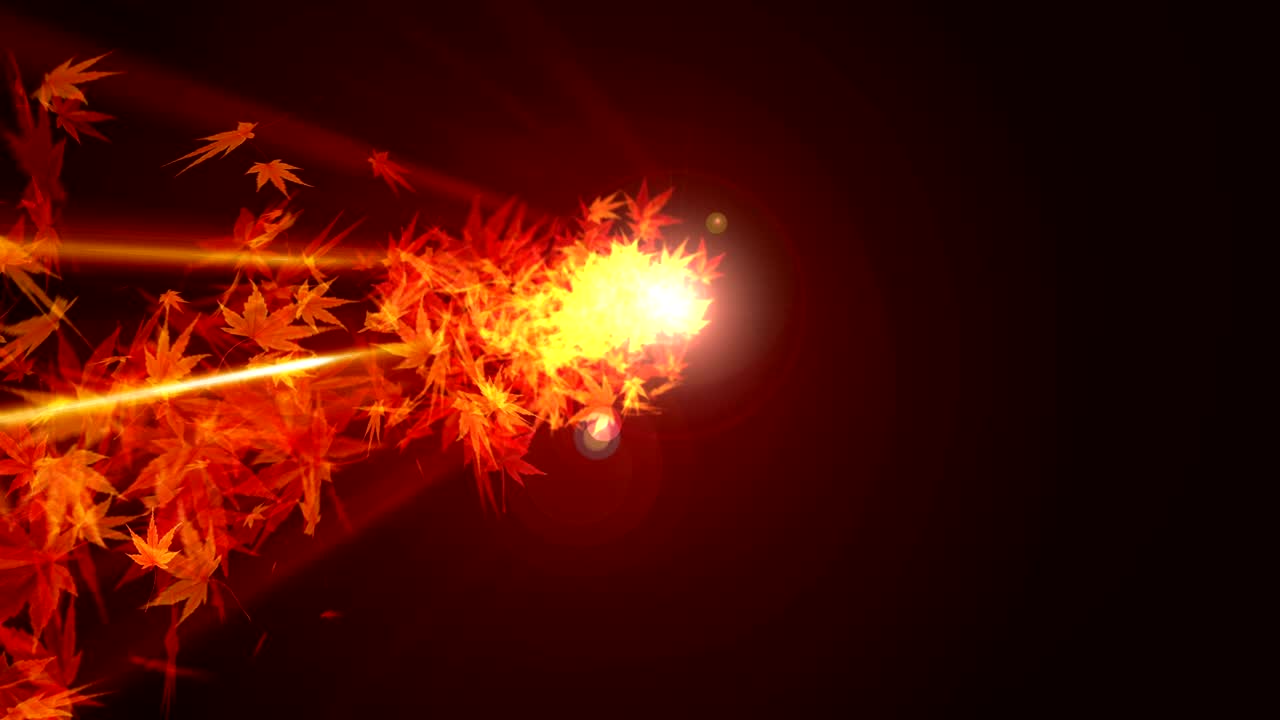 秋の葉のスピン アニメーション