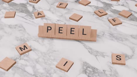 Peel-word-on-scrabble