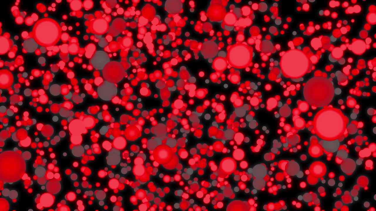 중간 크기의 점 공이 움직이는 애니메이션 모션 그래픽