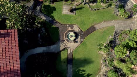 aerial shot of a beautiful house