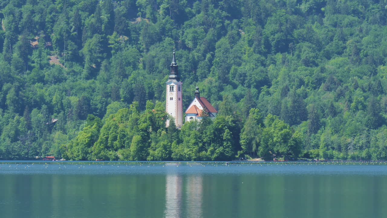 Chiesa dell'Assunzione di Maria sul Lago di Bled in Slovenia.