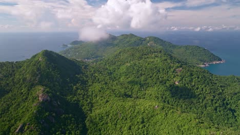 Vista-Aérea-De-La-Isla-De-Koh-Tao,-Tailandia