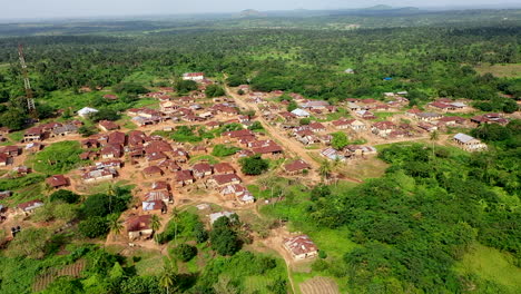 shot of a village in the western part of nigeria