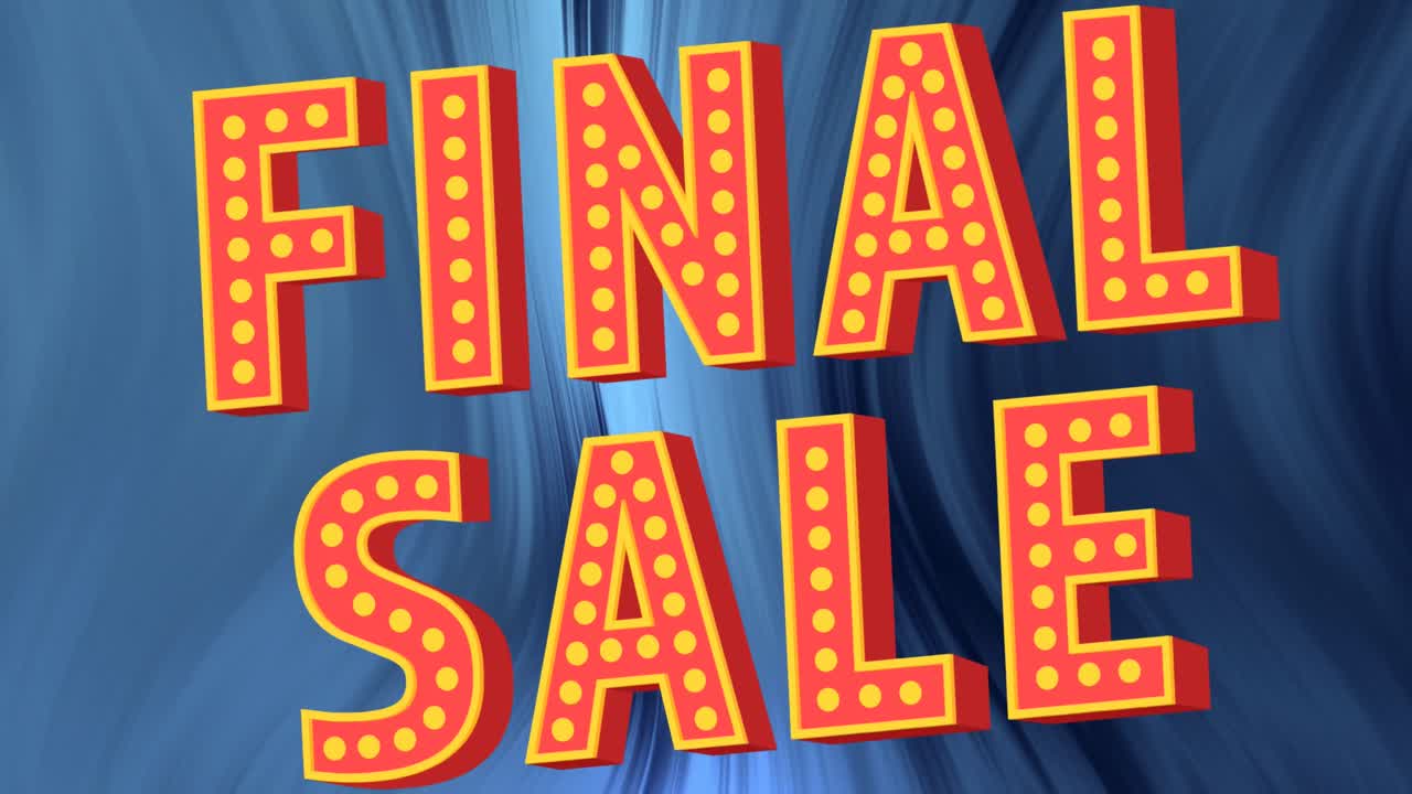 animación del texto final de venta sobre las formas.