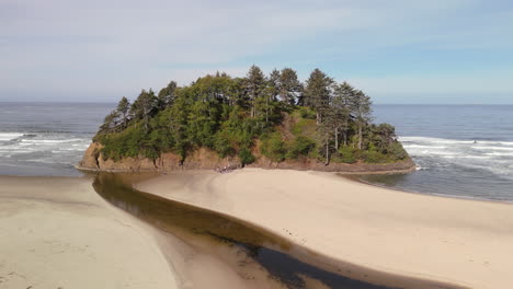 island beach with people