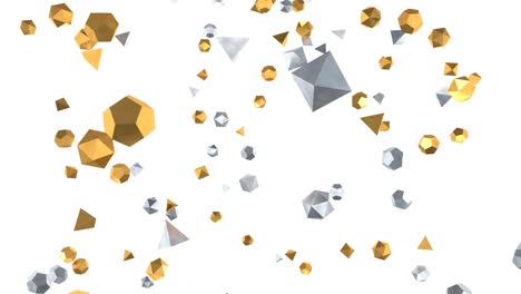 decoración de plata y oro adornos de navidad cayendo en cámara lenta - 4k movimiento de bucle sin costuras animación de fondo
