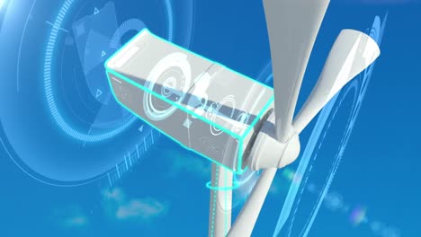 animation of wind turbine