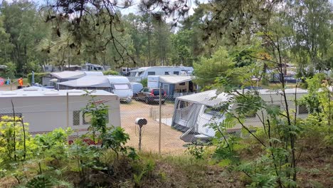 4K-60FPS-View-of-a-Forest-Camping-Ground-in-Sweden---Panoramic-Shot