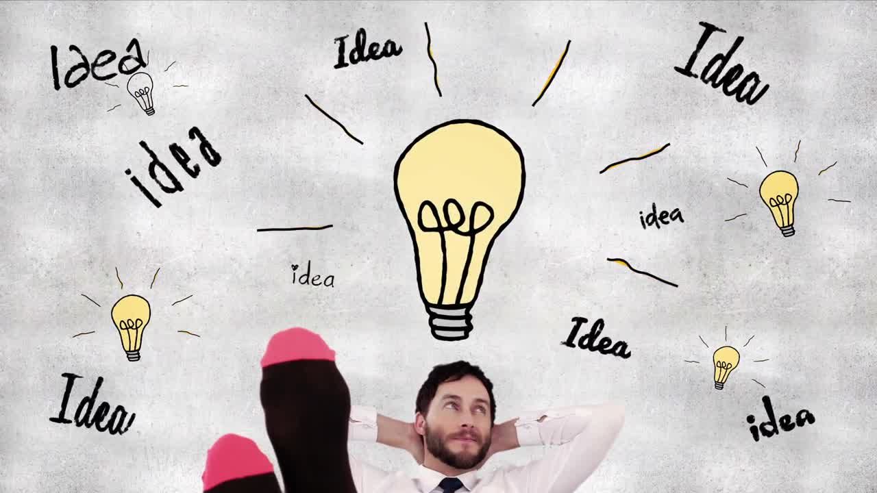 un hombre de negocios sonriente relajándose