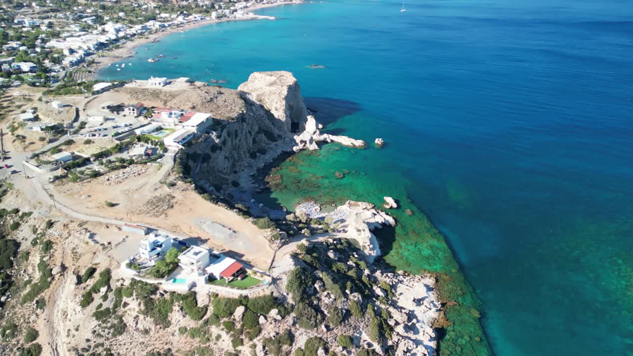 Aerial View of a Stunning Beach in Greece