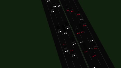 circuito nocturno de tráfico pesado