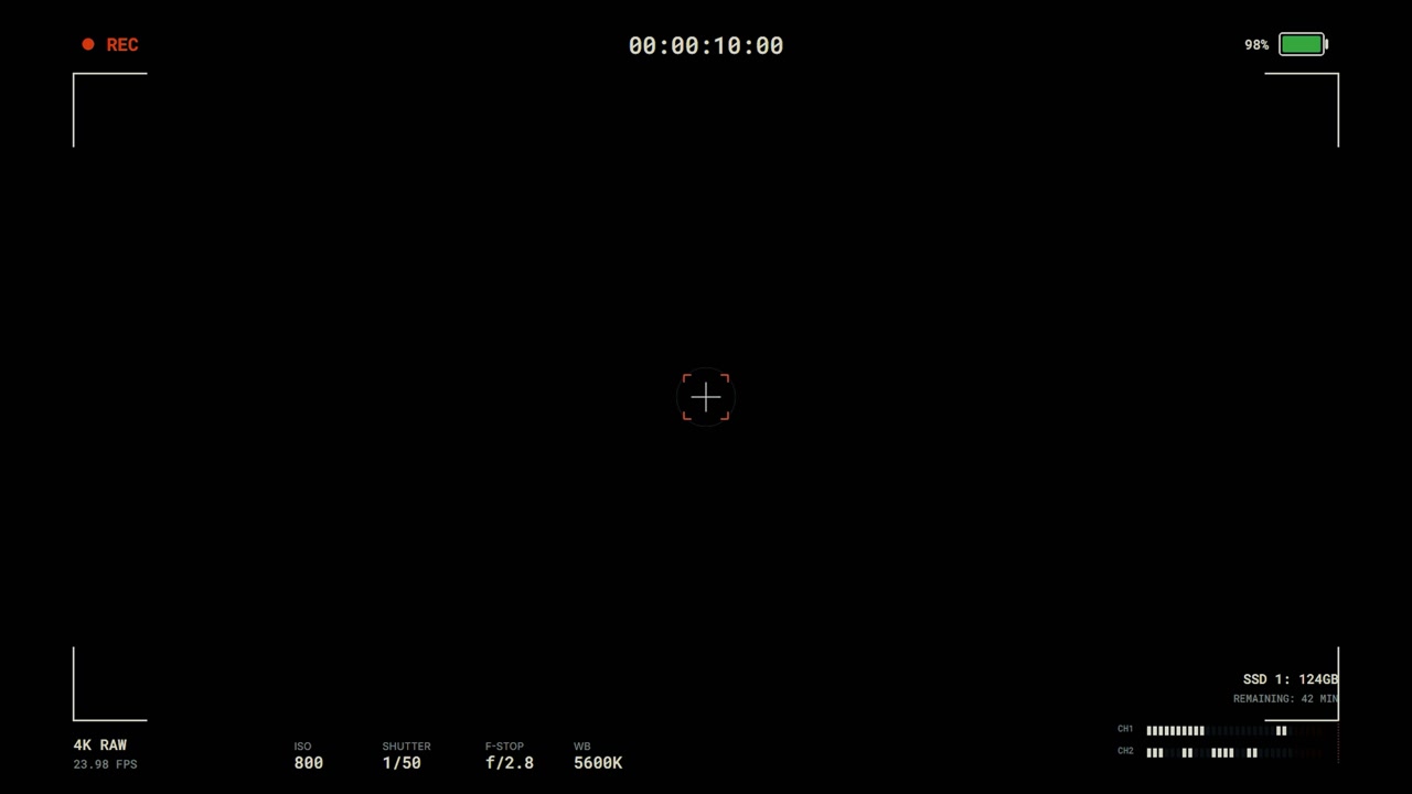 Digital Camera Viewfinder Interface Recording Black Screen