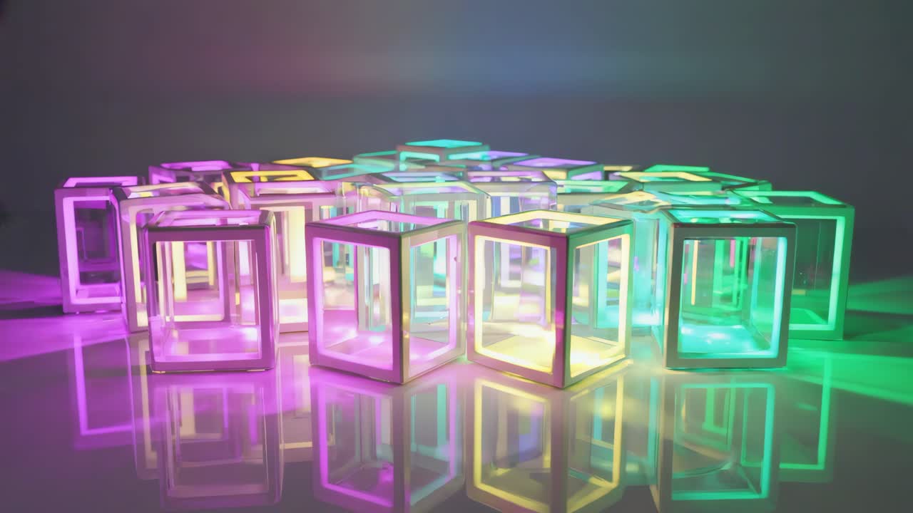 Illuminated Cubes Display