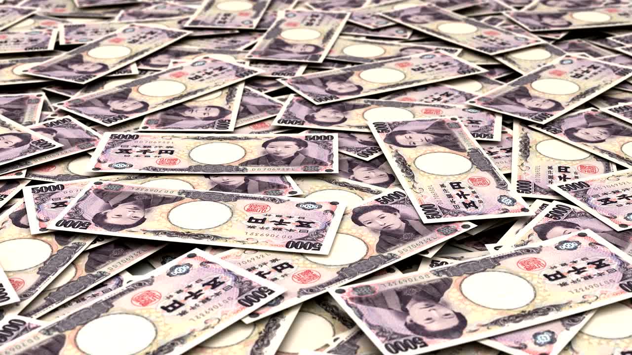 日本円の束。