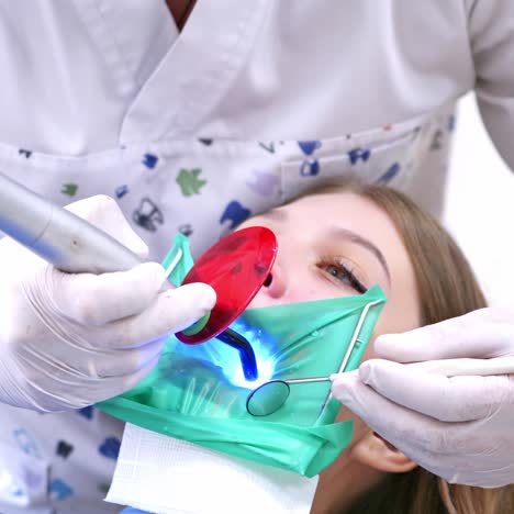 dentist at work in the office