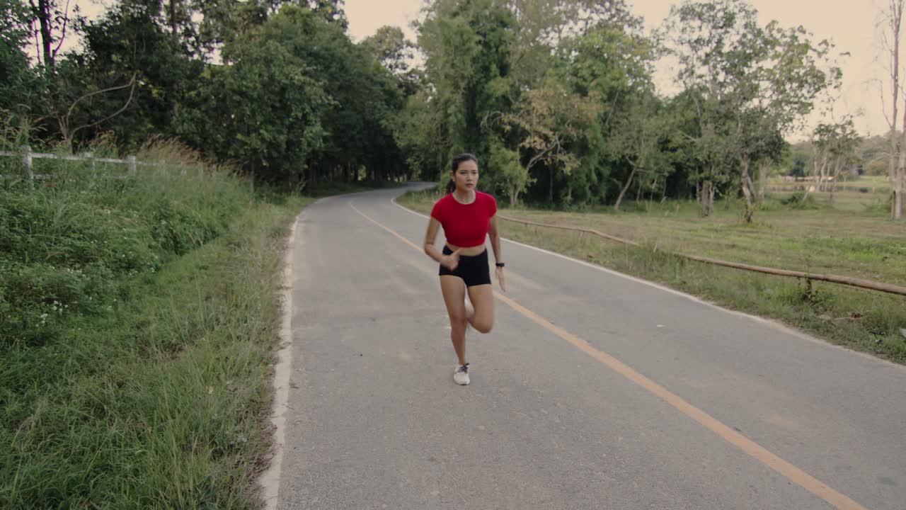 Woman Running in Nature