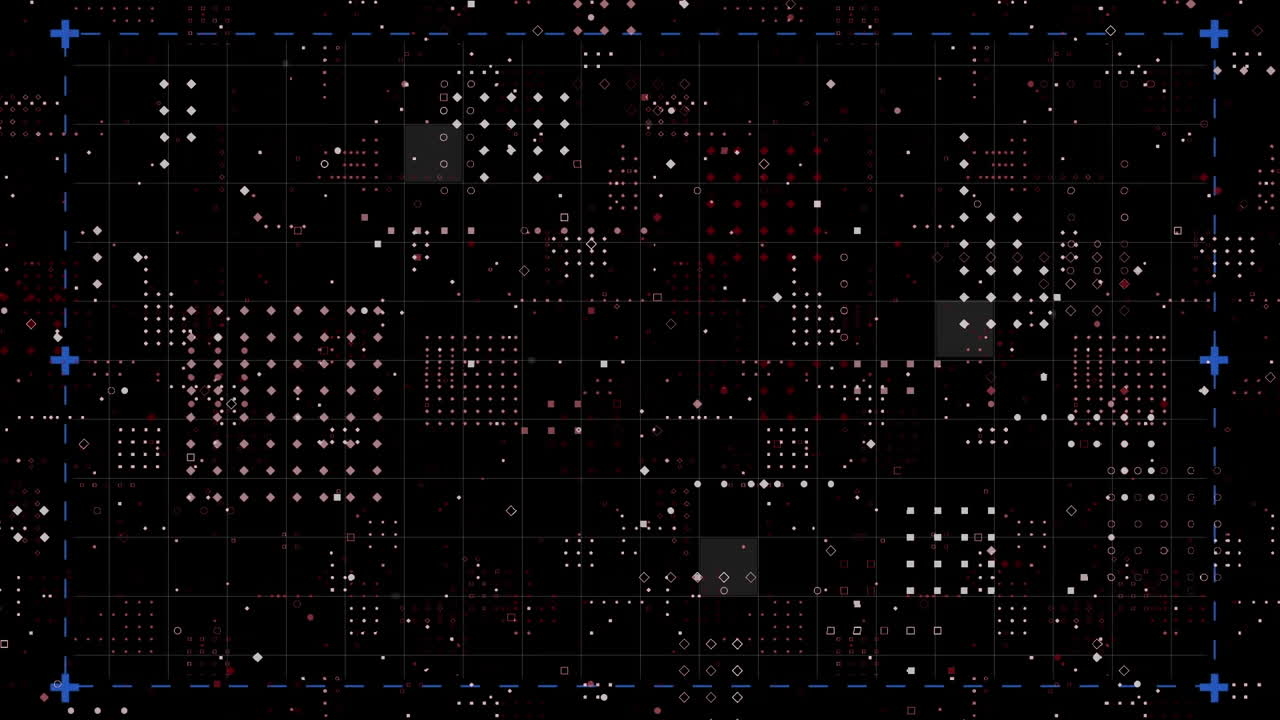 Animation of markers and data processing over grid