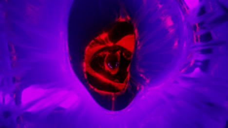 fondo de bucle vj del túnel girado de rosa y violeta
