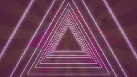 animación de rayas púrpuras brillantes y rejilla de colores en movimiento