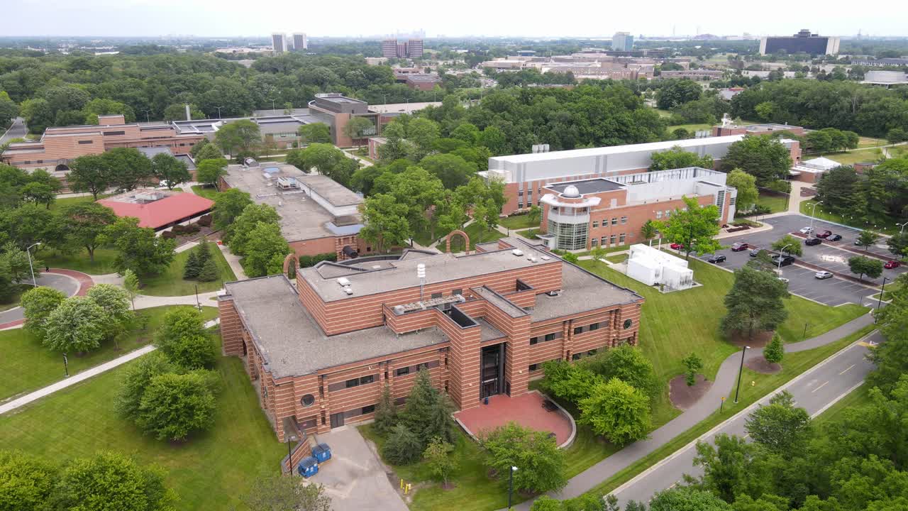 Aerial View of a University Campus