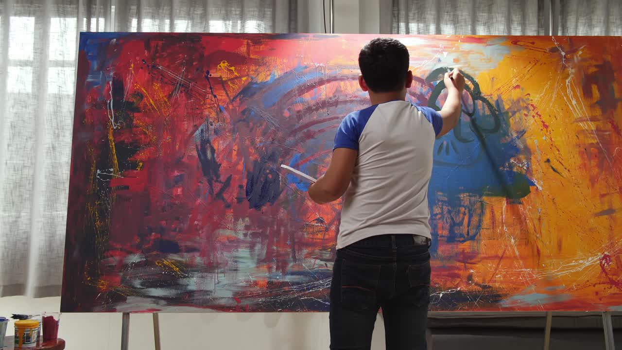 Abstract Painting Session