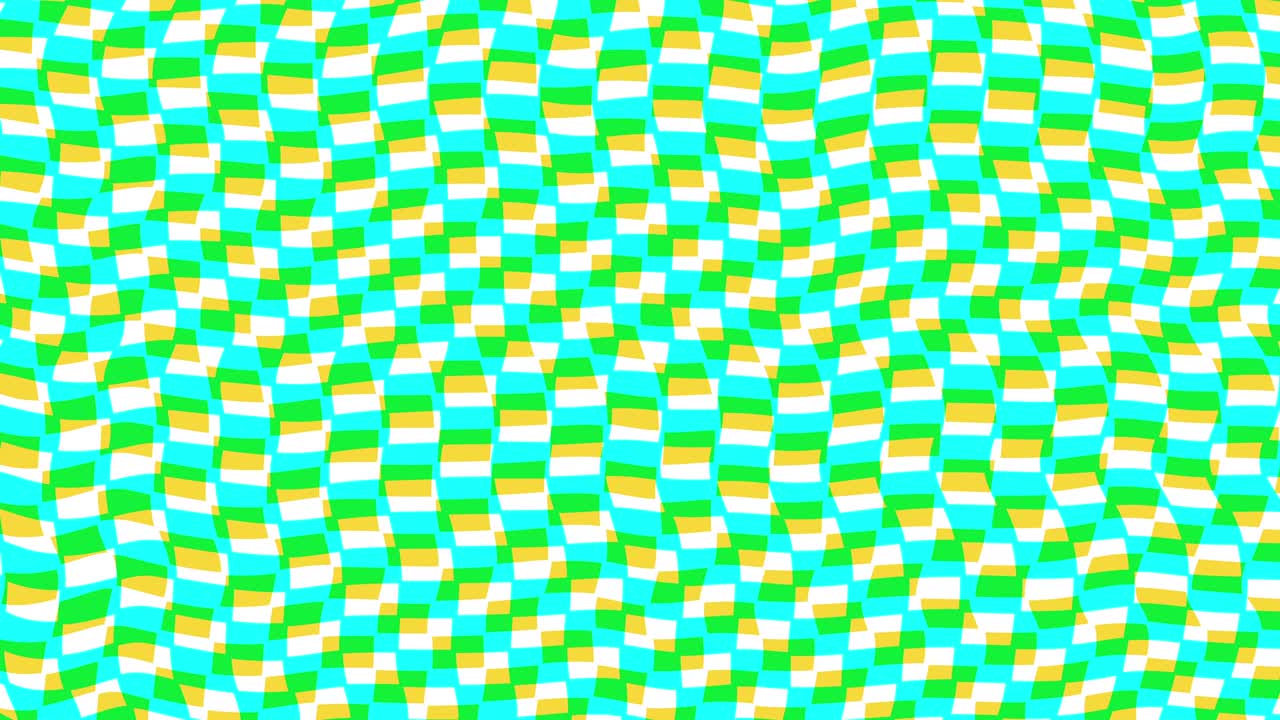 Green and yellow fresh stop motion animation squares abstract geometric pattern motion background. Seamless loop. Video animation Ultra HD 4K