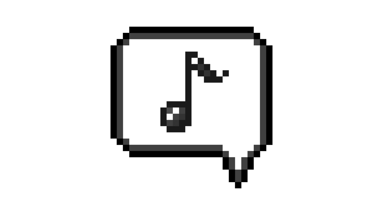 Pixel Art Pop-up Icon Animation with Eight note in Speech Bubble (6).mov