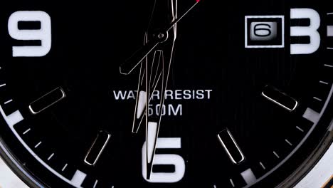 the movement of the hands of a wristwatch.