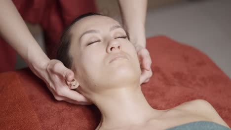 neck and facial massage session