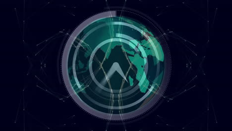 reloj de movimiento rápido y conexiones de red global