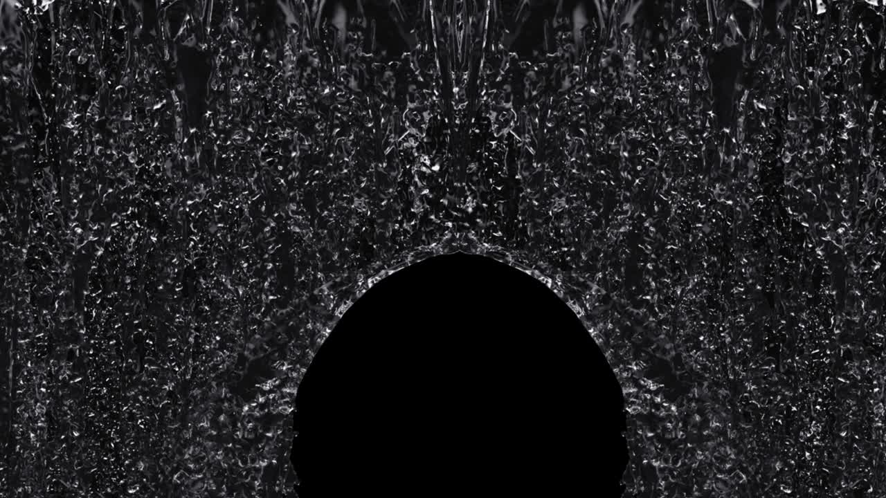 검은 바탕에 분리 된 폭포 텍스처 루프: 3d 일러스트레이션을 매핑하기 위해 4k
