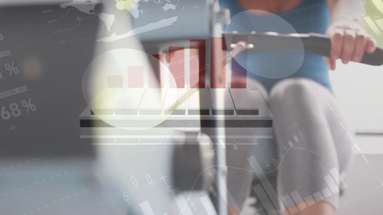 운동하는 여성에 대한 금융 데이터 처리의 활성화