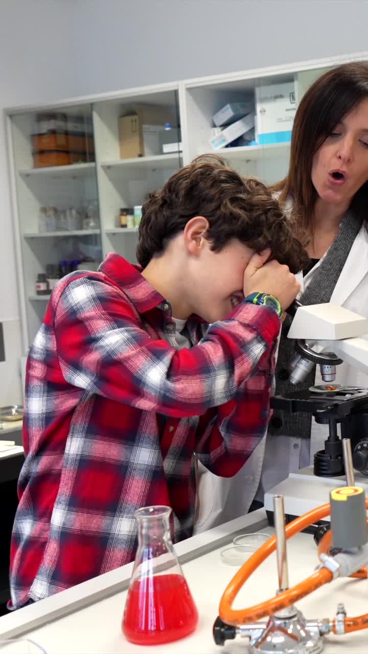 Science Classroom with Teacher and Students