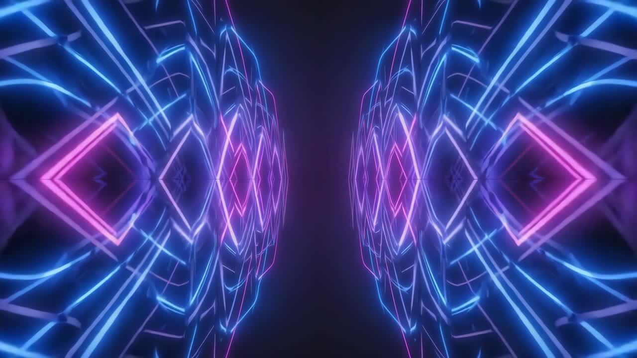 túnel de neón abstracto