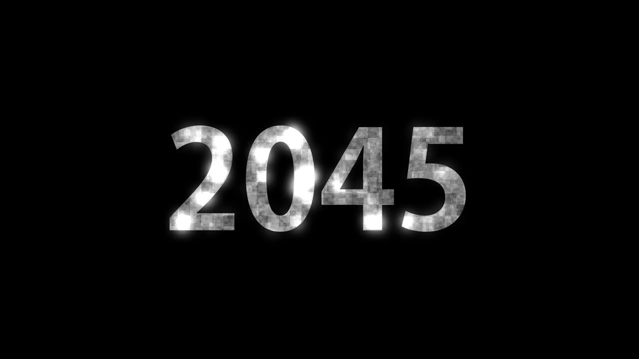 2045 animación de texto gráficos de movimiento