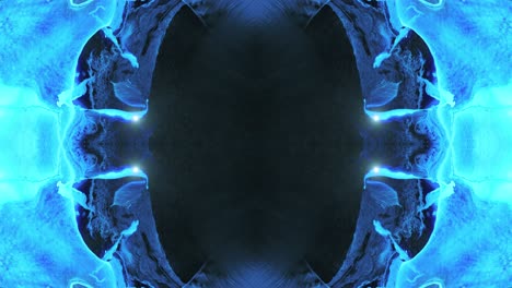 patrones azules fractales - fluido en movimiento abstracto