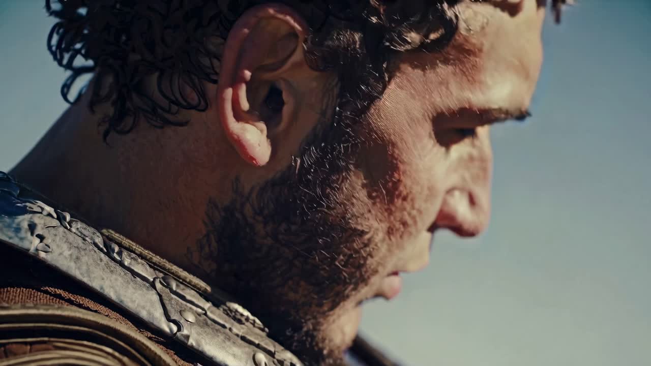 retrato de un guerrero medieval