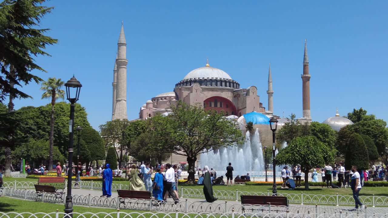 hagia sophia en la ciudad de estambul, turquía