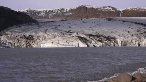 melt water at the foot of the solheimajokull glacier