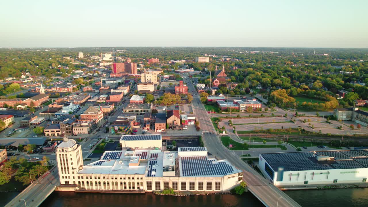 록포드 일리노이의 강력한 교외의 공기