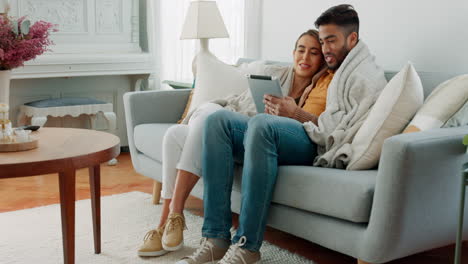 Couple,-happy-or-tablet-for-communication