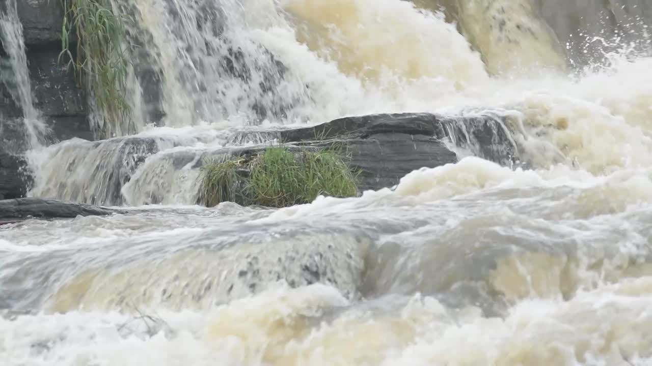 Water flowing from water fall at Bhatinda water falls in Dhanbbad, Jharkhand in India