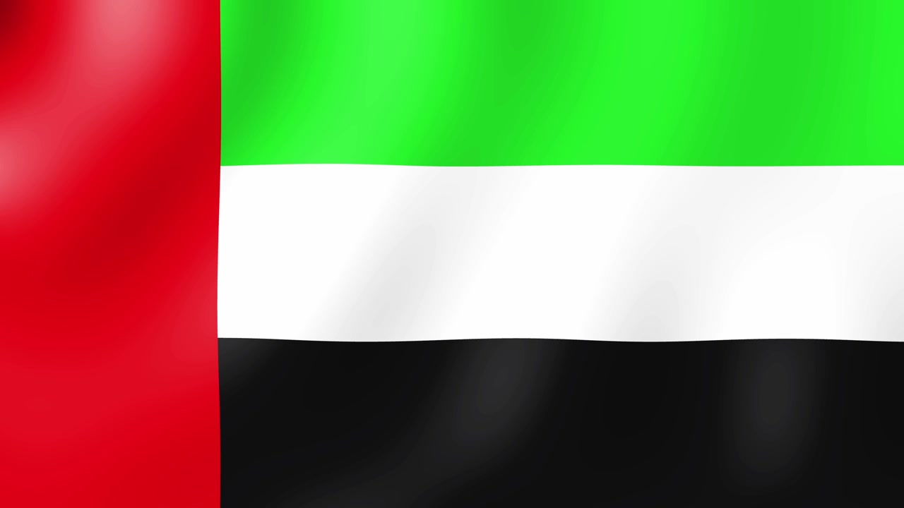 United Arab Emirates Flag Waving in the Wind